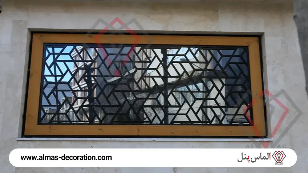 حفاظ پنجره برش لیزری فلزی با رنگ کوره ای