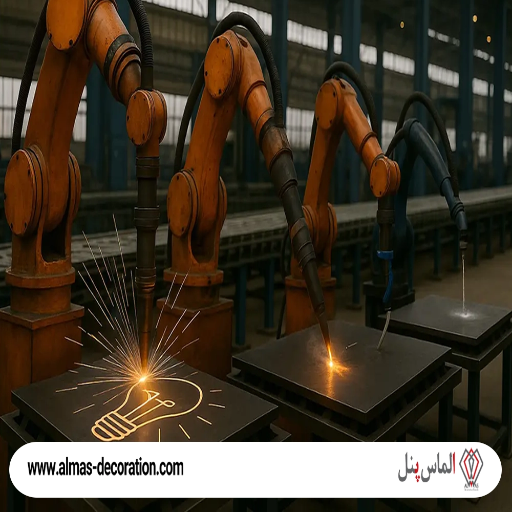 کنترل کیفیت برش لیزری با هوش مصنوعی و ربات‌های صنعتی در فرآیند تولید فلزات